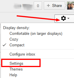 Gmail settings