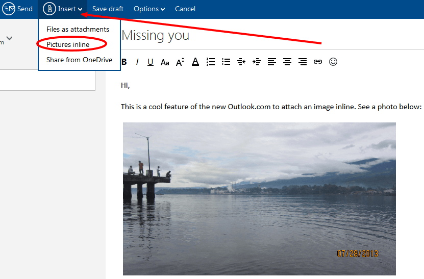 Inserting inline pictures